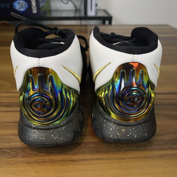 Nike Kyrie 6 Black White Gold Iridescent All Seeing Eye Sneakers Mens 11 Rare main image 8